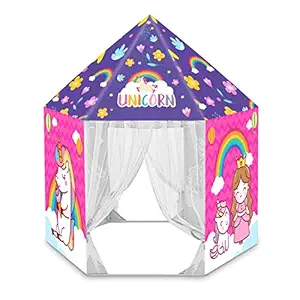 Toyshine Unicorn Pink Castle Indoor and Outdoor Tent House for Kids