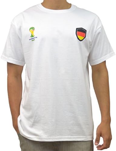 GB Sports - Men's T-Shirt - Germany Design for FIFA World Cup 2014 White white Size:S