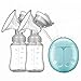 Price comparison product image Smart Bilateral Electric Breast Pump Comfort Automatic prolactin Belt Massage Function USB Rechargeable Breast Milk Collection Set WUHX,Blue