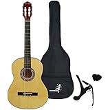 Rocket XF201AN XF Series - Guitarra española clásica (tamaño 4/4), color natural