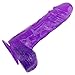 Produktbild Dildo, Realistischer Dildo Real Dong als Sexspielzeug für Frauen - Penis nachbildung sehr flexibel mit Nachbildung von Eichel und Hoden, 20 CM Naturdildo mit starken Saugnapf,Purple