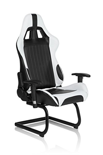 Preisvergleich Produktbild hjh OFFICE 729030 SAO PAULO V Gamingstuhl, Lederimitat, schwarz / weiß