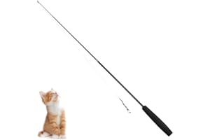 DONGKER Chat Teaser Wand,Jouet de Canne a Pêche Rétractable pour Chaton pour Chat Chaton Réduire L'ennui (n'inclut Pas Le Remplacement)