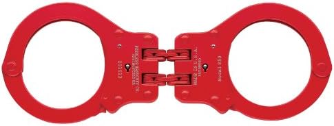 Peerless Handcuff Company, Hinged Handcuff, Model 850R, Hinged Handcuff - Red Finish