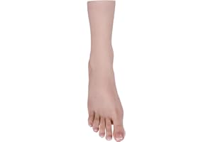KUMIHO Silicone Pieds Mannequin Lifesize Femme Pieds Modèle pour Bijoux Sandale Chaussettes de Chaussures Display Pied fétiche Ivoire Blanc Pied Droit