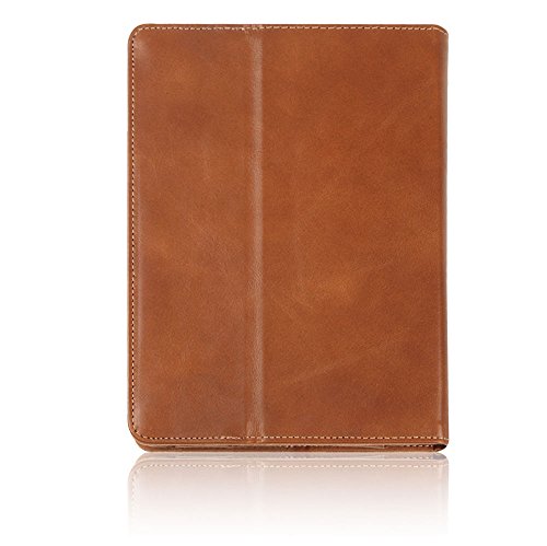 BORIYUAN Echt Ledertasche Case Hülle für den neuen AMAZON KINDLE Paperwhite 2015 300 ppi-Display , 6 Zoll / Kindle Paperwhite 2014 2013 2012 Schutzhülle Hülle Tasche Leder Case Smart Cover aus echtem Leder mit Standfunktion im Bookstyle (Braun) - 6