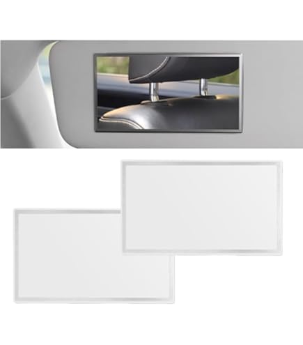 Specchietto Da Trucco Per Auto - Da Appendi Al Retrovisore, 16.7x11 Cm, Acciaio Inox, Per Makeup In Viaggio - Foto 12