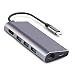 Produktbild HUAXING USB C Hub, Typ C Hub 8 in 1 Multi-Port mit HDMI 4K-Adapter und 3 USB-Ports SD/TF Card Reader für New MacBook/MacBook Pro, HP Spectre X360/Dell XPS, Samsung
