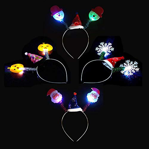 Preisvergleich Produktbild LED Haarreif Haarschmuck, 2 STÜCKE Blink Haarreifen, Kinder und Erwachsene, für Halloween Konzert Leistung Party - Yves25Tate