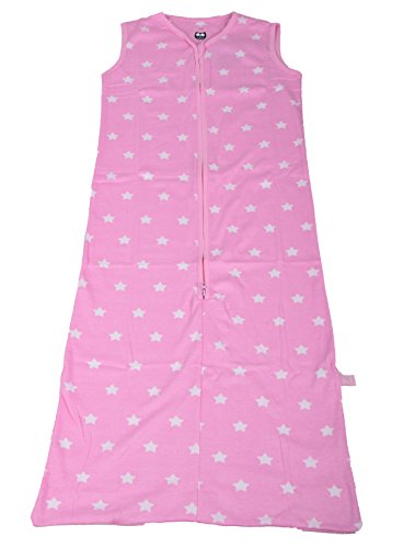 Baby Schlafsack mit Reißverschluss Babyschlafsack ohne Ärmel Sterne Muster Grau IW051