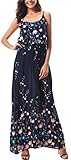 Damen Ärmellos Maxikleid mit Multi-Mustern, Mode, sexy und elegant, ziehen mehr Aufmerksamkeit.