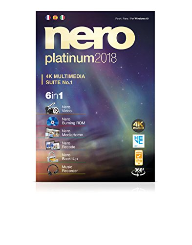 Nero Platinum 2018 - Software De Edici  n Y Gesti  n De V  deo  6in1  Para Windows 10