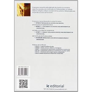 Preparación de soportes para revestir. eocb0209 - operaciones auxiliares de acabados rígidos y urbanización