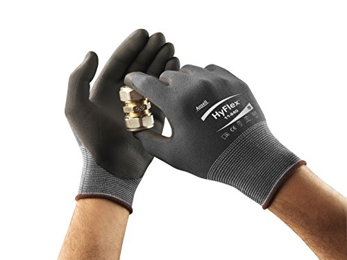 Ansell HyFlex 11-840 Mehrzweckhandschuhe, Mechanikschutz, Schwarz - 4