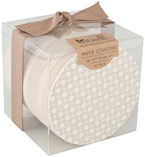 Ruff House Art BPC003 Pattern Letterpress Bulk Paper Drink Coasters Box (Set of 50)