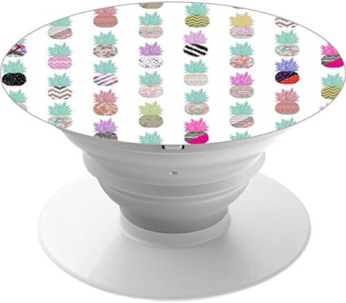 Multi-function Mobile Phone Holder.Expanding Stand and Grip Mount for Smart cell phone and tablet-Girly Exotic Pineapple Aztec Floral