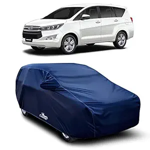 Blue Tree Quality Water Resistant Dust Proof Car Body Cover Compatible with Toyota Innova Crysta, Car Cover with Mirror Pockets (Navy Blue)