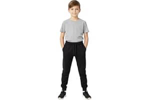 ITRAT Kids Girls Boys Fleece Jogging Bottoms PE School Jogger Classic Soft Trouser Pants Activewear Sweatpants Sports Gym Wear Casual Trousers Gifts for Childrens Unisex Age 5-14 Years