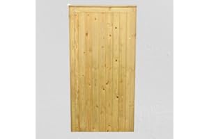 MD CARPENTRY TVG Wooden Pressure Treated Garden Gate - 6ft (180cm High x 83cm Wide x 5cm Deep)