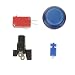 Segolike Mini Round Illuminated Arcade Video Game LED Pushbutton Plastic Push Button Switch LED Light Blue RS.180.00