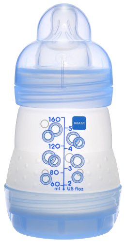 MAM 160ml Anti-Colic Bottle 1 Pack (Blue)