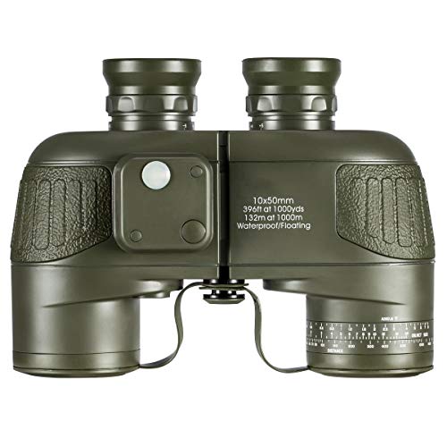 Preisvergleich Produktbild YOZOOE Militärische HD-Ferngläser für Erwachsene, Navigationskompass und Entfernungsmesser für die Jagd, 10x50 große Objektivlinse BAK4 Large View, wasserdicht und beschlagfrei