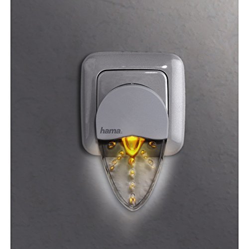 Hama „Bernstein“ LED Nachtlicht für Kinderzimmer und Schlafzimmer (stromsparend, nur 0,2 W, Orientierungslicht für Gang und Keller, Stimmungslicht, Nachtlampe, Eurostecker) - 9