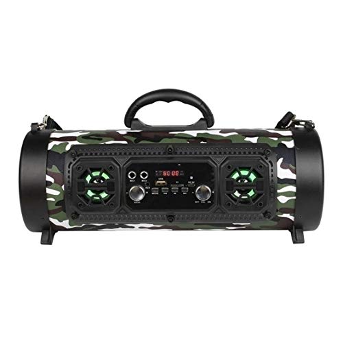Preisvergleich Produktbild Hermosairis CH-M17 Tragbarer Outdoor Bluetooth Lautsprecher Drahtloser Multifunktionaler Bass Surround LED Lautsprecher mit Mikrofon Unterstützung TF Karte