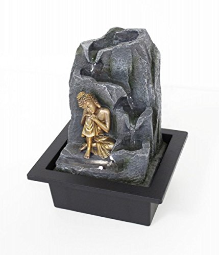 Zimmerbrunnen Dekobrunnen FoBuddha Rest ruhender Buddha mit LED 10647