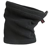 Fulltime(TM) Unisex Dual-purpose Winter Fleece Scarf Neck Warmer Face Mask Hat Skiing Cycling Hiking Ski (Black)