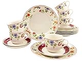 kaffeeservice sophia 18-teilig mikrowellengeeignet Creatable, 16140, Serie Cornwall Garden, Geschirrset Kaffeeservice 18 teilig