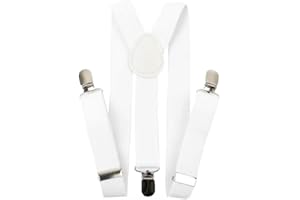 SE® Tirantes para Pantalones Hombre, 35mm de ancho, en 7 Colores Disponibles| Tirantes Hombre con 3 Clips Resistentes| Accesorio para Traje Fiesta Boda