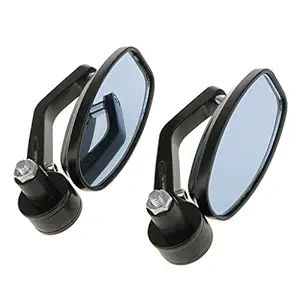 Generic Universal Oval Rear View Blind Spot Mirror for Bikes