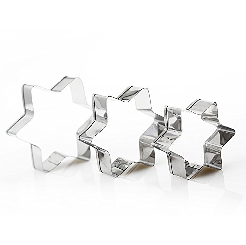 Kranich® 12tlg. Backen Ausstecher Ausstechform Stempel Modellierwerkzeug Glätter Herz Blumen Sterne Metall Fondant Marzipan Kuchenform Kit Set - 4