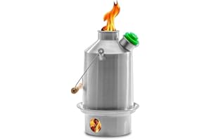 Kelly Kettle Camp Stove Stainless Steel - Boils Water Within Minutes, Uses Natural Fuel, and Enables You to Rehydrate Food or Cook a Meal