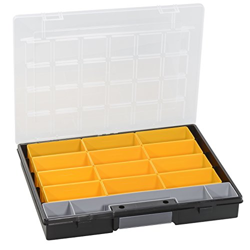 Allit Sortimentskasten EuroPlus Flex 37-13 schwarz, PP, mit 13 losen Einsätzen