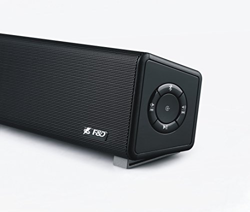 F&D E200 Plus Soundbar Speaker (Black) | Wireless Bluetooth Speakers | 5W Output/BT4.0/USB/Aux | 2600mAh Battery | Powerful Bass Soundbar | Side Panel Controls | Sound Bar for TV, Pc, Laptop & Phones - Image 3