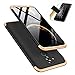 Produktbild Huawei Mate 20 lite Hülle + Panzerglas, MISSDU Handyhülle Elegant Protective Schützend Stoßfest Case Back Cover Hart PC Hülle Anti Staub Kratzer Handyhülle (Schwarz+Gold)