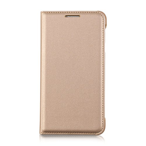 kwmobile Funda para Samsung Galaxy A3  2015  - Carcasa para m  vil de  Cuero sint  tico  - Case  Plegable  en  Dorado 