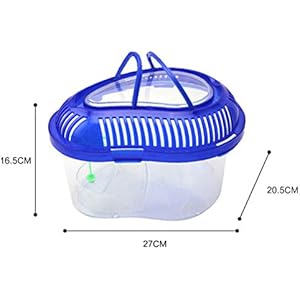 Zhhlinyuan Reptilienbox Pet care Mini portable transparent plastic pet box Turtle Lizard Spider Cockroach Hermit Crab Reptile Box