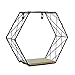 Produktbild bloatboy Eisen Hexagonal Grid Regal, Haushaltsregal Wandregal Grid Wall Storage Regal Wandbehang im Wohnzimmer Schlafzimmer Geometrische Figurförmigen Bücherregal Bookcase Dekoration (S(22x20cm))