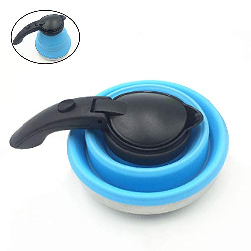 CLDGF Bouilloire lectrique Pliante DE 1.5 L, Bouilloire De Mnage De Silicone, Camping, Voyage, Famille, Potage, Th, Petite Bouilloire (pour 1-2 Personnes)
