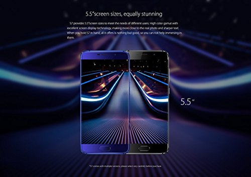Elephone S7 - 4G LTE Smartphone, 5.5 Zoll, Android 7.1.1, Handy ohne Vertrag, Helio X25 Deca-Core, 4GB RMA 64GB ROM, 3000mAh, Fingerabdruck-ID, Dual Kamera, Dual SIM, OTG (Schwarz)