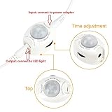 LiZhi Bewegung aktiviert Bett Licht,1.2M Flexible LED Streifenlicht Auto Ein/Aus Bewegungsmelder Nachttischlampe,LED-Lichtleiste - 6