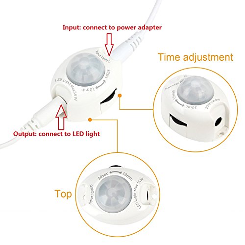 LiZhi Bewegung aktiviert Bett Licht,1.2M Flexible LED Streifenlicht Auto Ein/Aus Bewegungsmelder Nachttischlampe,LED-Lichtleiste - 6