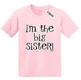 Girls I'm The Big Sister Pink Cotton T-Shirt