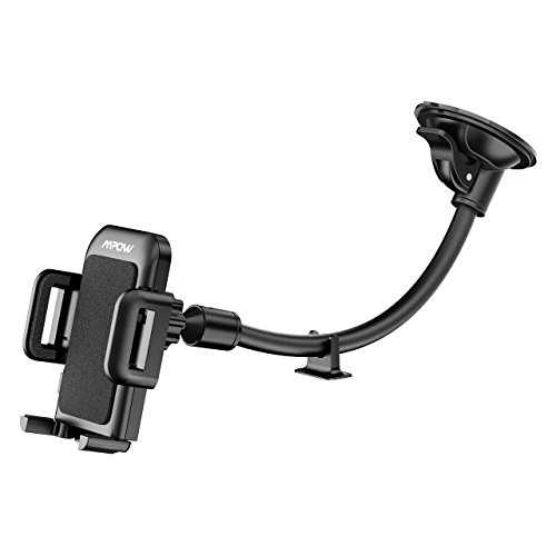 Mpow Grip Flex - Porta Cellulare, Antiscivolo, Auto Universale Lungo Braccio Parabrezza Cruscotto del Supporto Cellulare di Montaggio per Smartphone e GPS Dispositivo