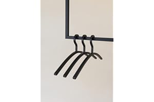 ‎M METALLBUDE Metallbude Carree Kleiderbügel aus Kunststoff, 6er-Set, platzsparendes Design, pflegeleicht, Kratzfest, Schwarz