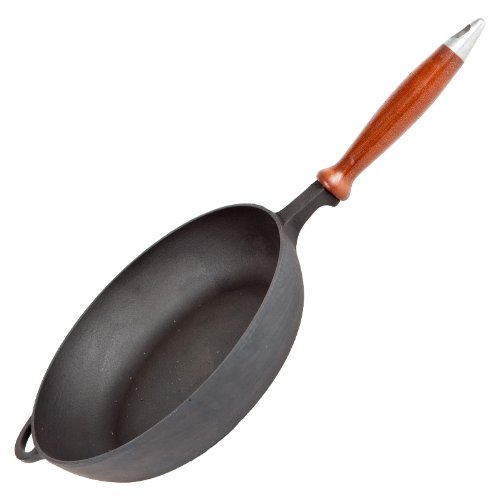 Bratpfanne hoch aus Gusseisen, ohne Deckel, 28 cm - 4