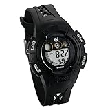 JewelryWe Digital Uhren für Kinder Junge Mädchen, 30m Wasserdicht Sportuhr Armbanduhr mit 12/24H Format/Wecker/Kalender/LED-Licht, elektronische gewebt Armband Uhr für Jugendliche, Schwarz